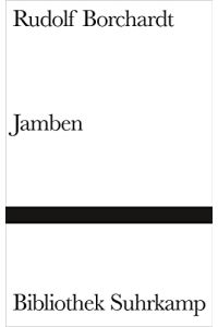 Jamben.   - Hrsg. und mit einem Nachw. vers. von Elisabeth Lenk / Bibliothek Suhrkamp ; Bd. 1386,