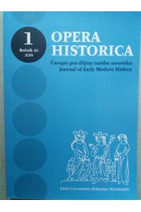 Opera Historica 1/2019. Journal of Early Modern History