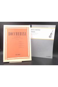 Luigi Boccherini. 2 Notenbücher zusammen: 1) 6 Sonate per Violoncello e Pianoforte. 2) Sonata for Violoncello and Basso continuo/für Violoncello und Basso continuo. c minor/c-Moll.   - [E. R. 2461[ [CB 95]