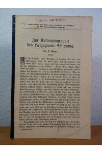 Die Kulturgeographie des Herzogtums Schleswig