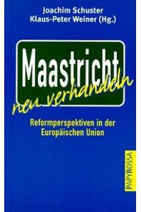 Maastricht neu verhandeln. Reformperspektiven in der Europäischen Union