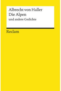 Die Alpen und andere Gedichte (Reclams Universal-Bibliothek)
