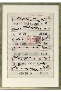 Blatt aus einem Antiphonar des 16. Jahrhunderts.