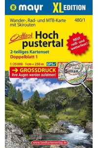 Mayr Wanderkarte Hochpustertal XL (2-Karten-Set) 1:25. 000: Wander-, Rad- und Mountainbikekarte, extra grossdruck, reiß- und wetterfest