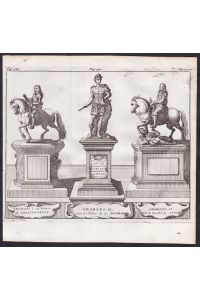 Charles I / Charles II. / Charles II.  - London monuments Charles II. of England Charles I. of England Ansicht view