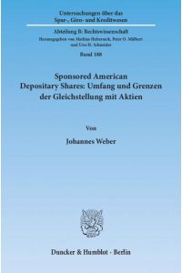 Sponsored American Depositary Shares: Umfang und Grenzen der Gleichstellung mit Aktien.