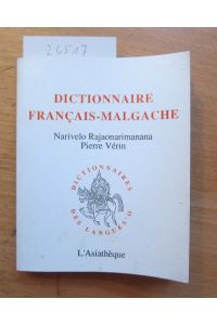 Dictionnaire Francais - Malgache.   - Dictionnaires des Langues'o.