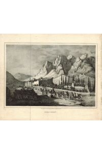 Berg Sinai. Lithographie von Strixner.