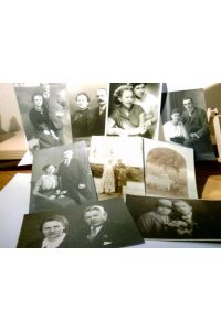 Nostalgie / Vintage. Unbekannte Personen. Paarfotographie. Konvolut 9 x Alte Ansichtskarte s/w. 8 x ungel. 1 x gel. 1911, 1 x dat. 1945. Verschiedene Aufnahmen von div. Paaren.