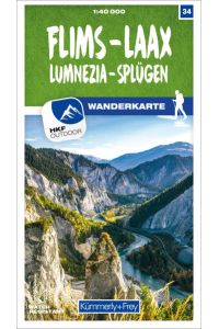 Flims - Laax Lumnezia - Splügen Nr. 34 Wanderkarte 1:40 000  - Matt laminiert, free Download mit HKF Outdoor App