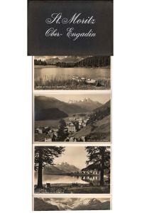 St. Moritz Ober- Engadin. Leporello-Album mit 12 Ansichtskarten.