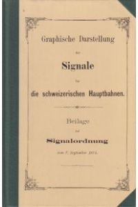 Graphische Darstellung der Signale für die schweizerischen Hauptbahnen. Beilage zur Signalordnung vom 7. September 1874.