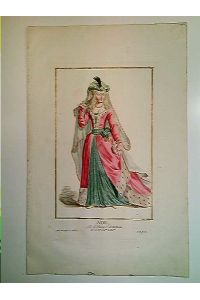 Ade, Fille de Thiery C. de Hollande, Kupferstich, altcoloriert, Duflos le jeune, 1780, Original