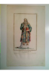 Ancien Patriarche De Constantinople, Kupferstich, altcoloriert, Duflos le jeune, 1780, Original
