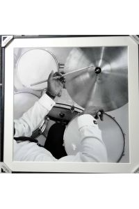 Kenny Clarke. Porträt-Fotografie 1961 (Digiprint vom Original-Negativ) im Glasrahmen (Museumsglas!)