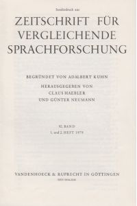 Spätluwische Namen. [Aus: Zeitschrift für vergleichende Sprachforschung, 92. Bd. , 1. und 2. Heft, 1978].