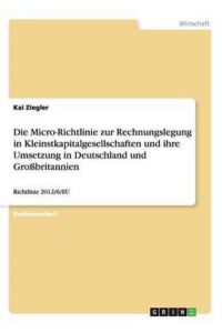 Die Micro-Richtlinie zur Rechnungslegung in Kleinstkapitalgesellschaften und ihre Umsetzung in Deutschland und Großbritannien: Richtlinie 2012/6/EU