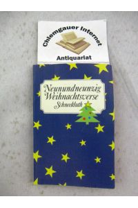 Neunundneunzig Weihnachtsverse.   - Minibuch