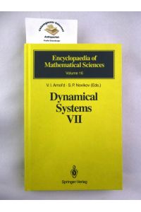 Dynamical systems. VII. Integrable systems, nonholonomic dynamical systems.   - / Encyclopaedia of mathematical sciences ; Vol. 16