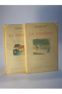 Fables de La Fontaine. Aquarelles de Nathalie Parain. (2 Tomes - Complet), 2 Bände, so komplett