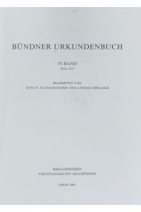Bündner Urkundenbuch.