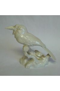Vogel auf Ast sitzend - Porzellanfigur