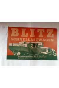 Blitz Schnellastwagen :  - Reprint eines historischen Werbeplakats :