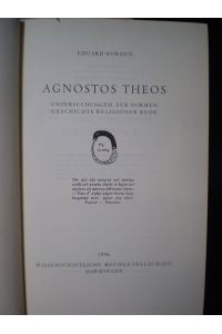 Agnostos Theos. Untersuchungen zur Formen-Geschichte religiöser Rede