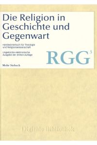 Digitale Bibliothek 012: RGG Religion in Geschichte und Gegenwart (PC+MAC)