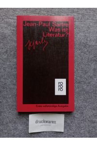 Was ist Literatur?  - Gesammelte Werke in Einzelausgaben; Teil: Schriften zur Literatur Bd. 3. Hrsg., neu übers. und mit einem Nachw. von Traugott König / Rororo 14779.