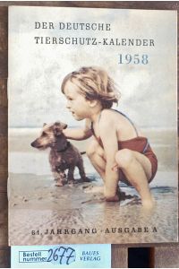 Darß/Fischland.   - der Deutsche Tierschutz - Kalender 1958