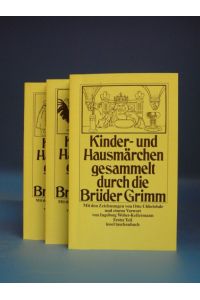 Kinder- und Hausmärchen gesammelt durch die Brüder Grimmm. ( 3 Bände ) Mit den Zeichnungen von Otto Ubbelohde und einem Vorwort von Jngeborg Weber-Kellermann.