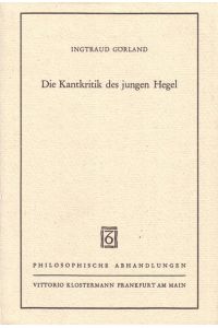 Die Kantkritik des jungen Hegel