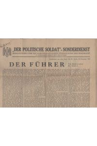 Der politische Soldat - Sonderdienst - DER FÜHRER -  - Herausgegeben vom Nationalsozialistischen Führungsstab der Wehrmacht. Sonderdruck aus Das Reich Nr. 53 vom 31. Dezember 1944.