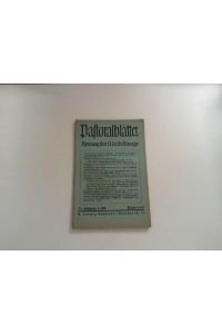 Pastoralblätter. 78. Jahrgang. 4. Heft. Januar 1936.