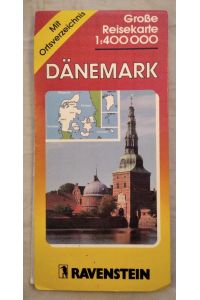 Denmark Straßenkarte 1:400000.