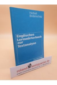 Englisches Lernwörterbuch zur Textanalyse (Diesterwegs Neusprachliche Arbeitsmittel: Englisch)