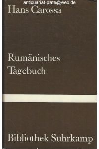 Rumänisches Tagebuch.   - Bibliothek Suhrkamp, Band 573.