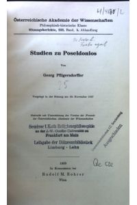 Studien zu Poseidonios.   - Österreichische Akademie der Wissenschaften, Sitzungsberichte,  Bd. 232, Abh. 5.