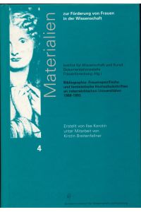 Bibliographie : Frauenspezifische und feministische Hochschulschriften an österreichischen Universitäten 1968 - 1993