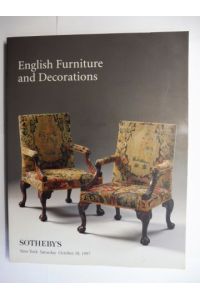English Furniture and Decorations. Including Property from the Collection of Elizabeth D. and Max Hess, Jr. , Allentown, PA. *.   - New York, Sotheby's Saturday, October 18, 1997.