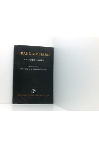 Franz Volhard (Erinnerungen)  - Erinnerungen