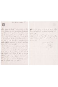 Eigenhändiger Brief mit Unterschrift von 1. Juni 1840 / Autograph letter with signature