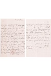 Eigenhändiger Brief mit Unterschrift von 19. März 1842 / Autograph letter with signature