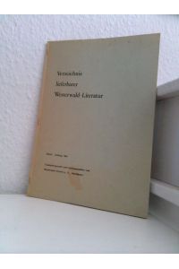 Verzeichnis lieferbarer Westerwald-Literatur