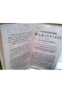 Landwirtschaftliches Wochenblatt für das Herzogthum Nassau. Aus Auftrag der Landes- Regierung besorgt von . Jahrgang 1827.