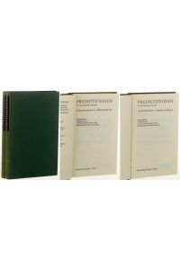 Predigtstudien für das Kirchenjahr 1972/73. Perikopenreihe I, Erster/ Zweiter Halbband. Hrsg. von Ernst Lange in Verb. m. Peter Krusche u. Dietrich Rössler.