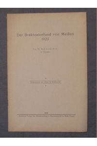 Der Brakteatenfund von Meißen 1925.