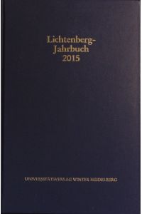 Lichtenberg-Jahrbuch 2015.