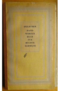 Handwörterbuch für Büchersammler.